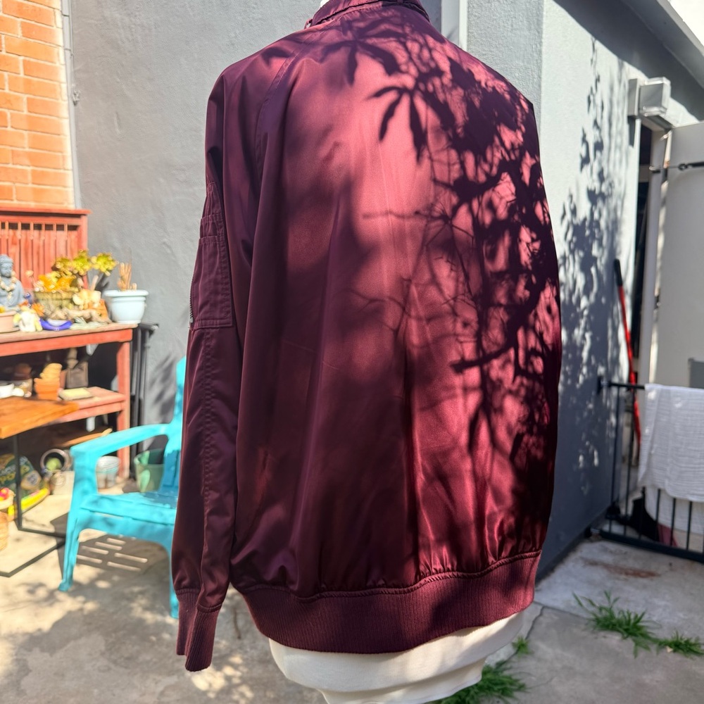 Members Only Burgundy Bomber Jacket - Picture 8 of 16